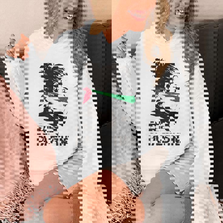 無料パレスチナ国旗 ガザの終わり占領 パレスチナ語 パーカー