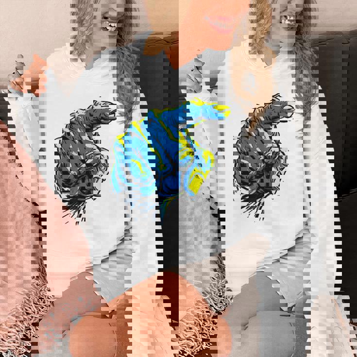 面白い手のデザイン パーカー