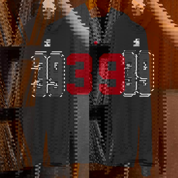 39 ナンバー カレッジスタイル ヴィンテージ 赤 白 日本国旗 パーカー