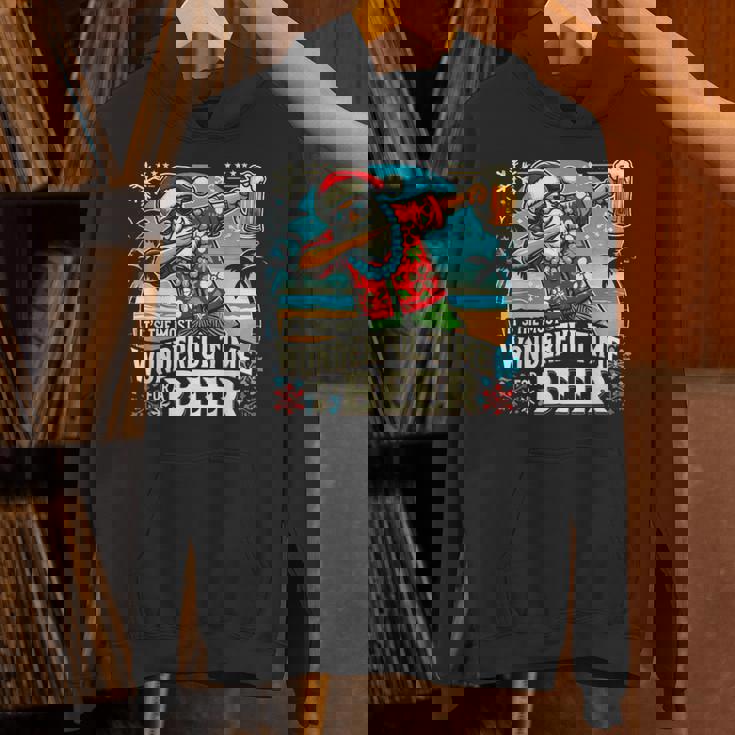 7月のクリスマス サンタハワイアンワンダフルビール パーカー