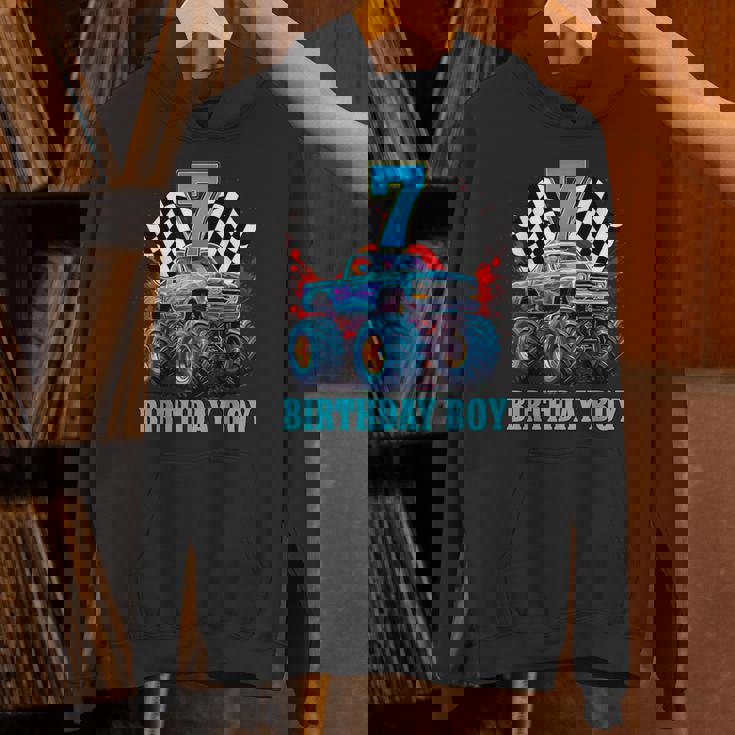 7歳 7歳の誕生日 男の子 モンスタートラック 車 パーカー