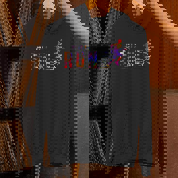 Born To Run マラソンランナー スポーツ カラフルtシャツ パーカー