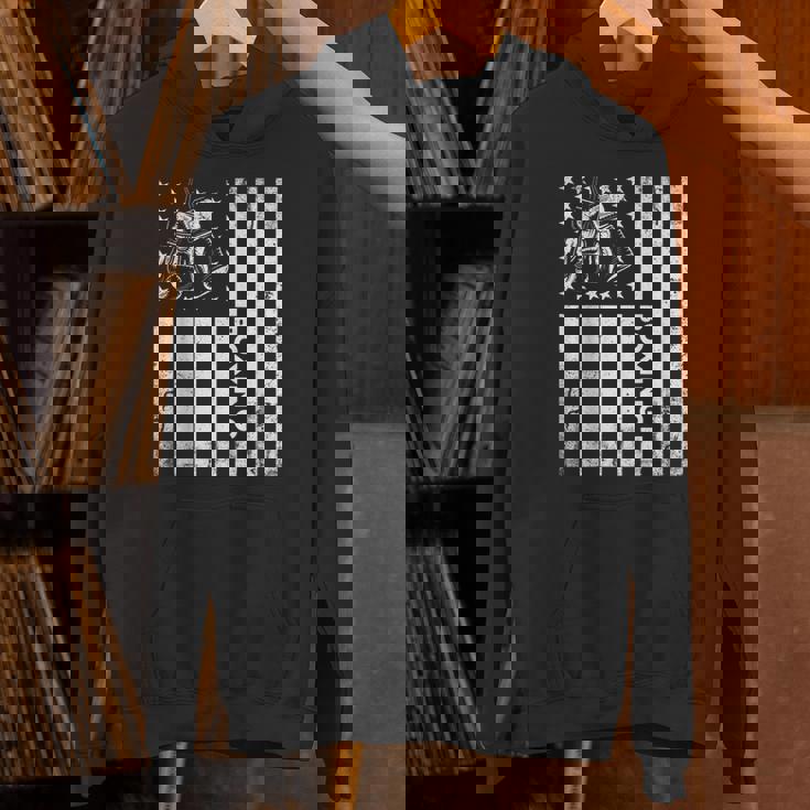 Boxerintage Boxing American Flag Boxing Distressed Hoodie