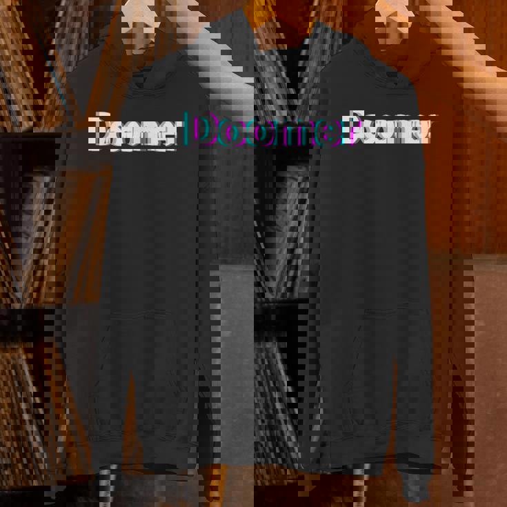 Doomer シャツ グリッチ レトロ パーカー