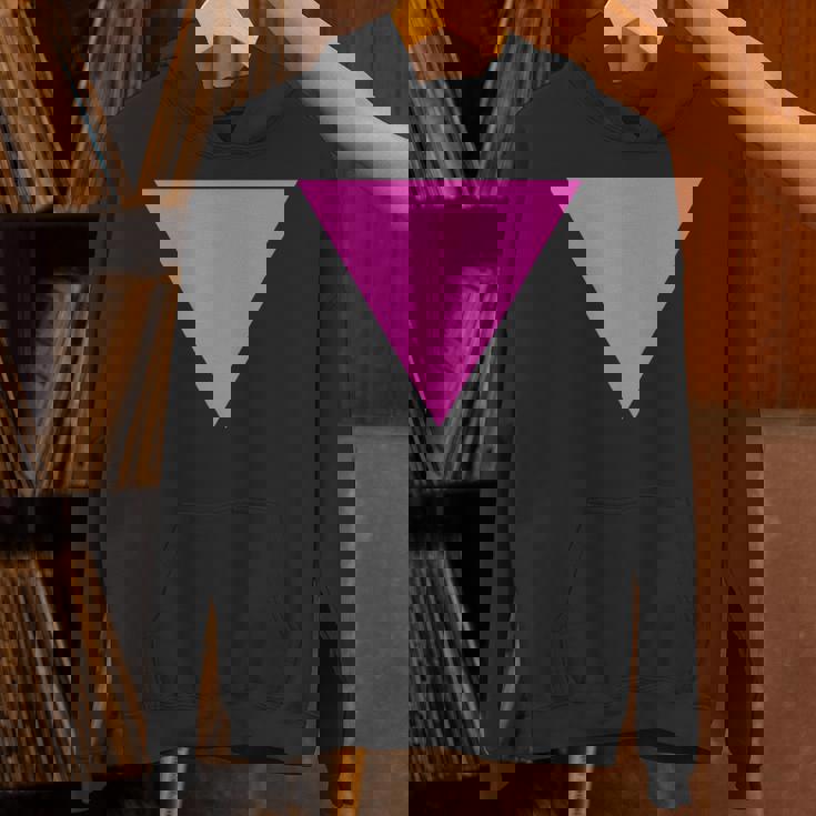 Gay Pride Upside Down Pink Triangle パーカー