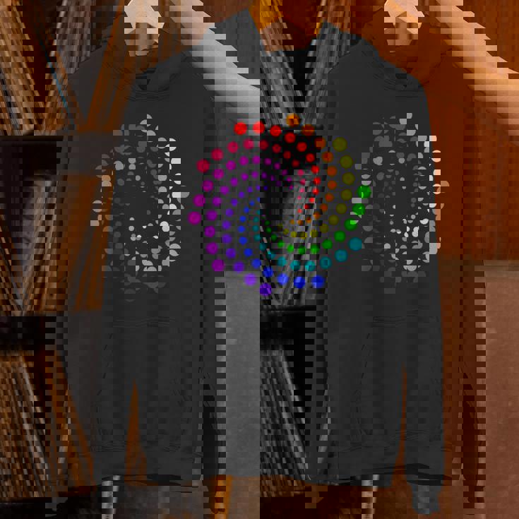 Happy Dot Day キッズ レインボー 水玉 スパイラル Hoodie