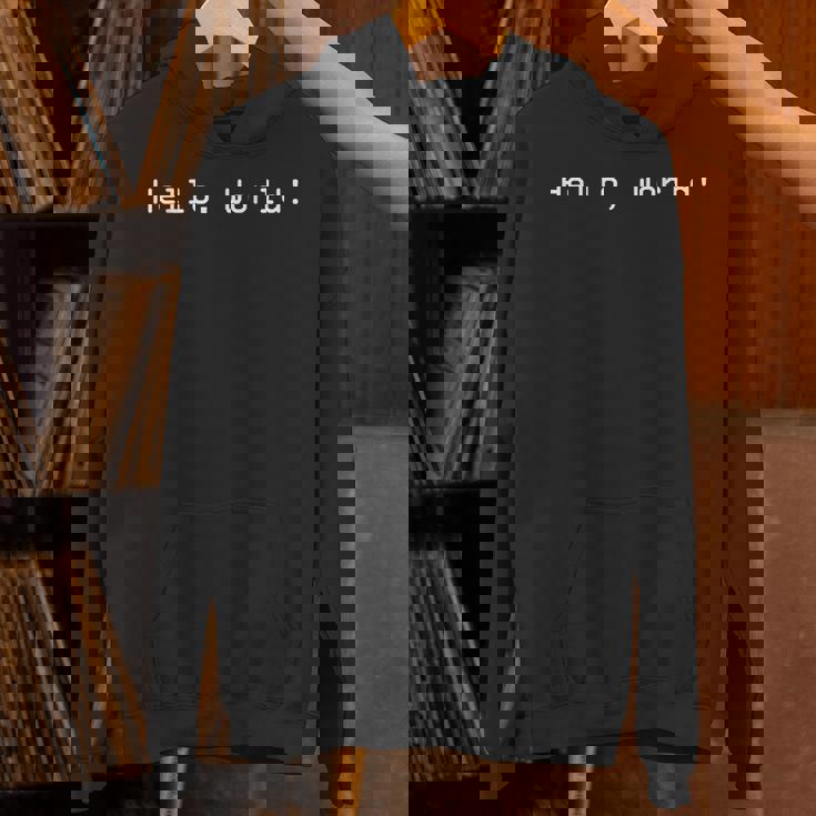 Hello World プログラマー ギフト コンピューター スキル オタク Hoodie