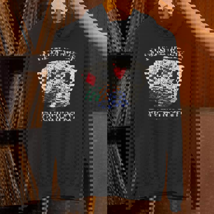 Im Just Here For The Pot ポーカーダイス カジノカード パーカー