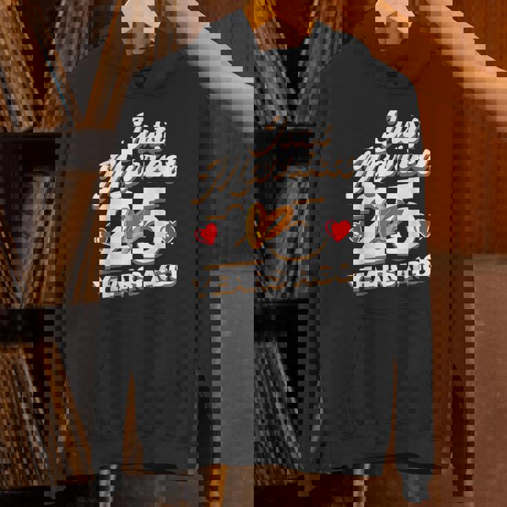 Just Married 25 Years Ago シルバーウェディング Hoodie