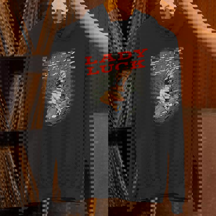 Lady Luckuper Nice Bomber ノーズアートtシャツ Hoodie