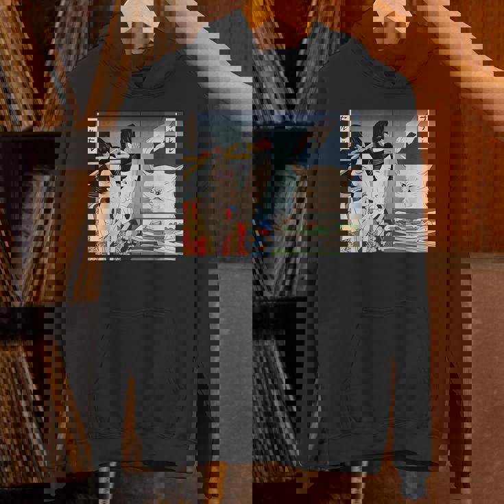 Lady Yelling At Cat Meme Hoodie