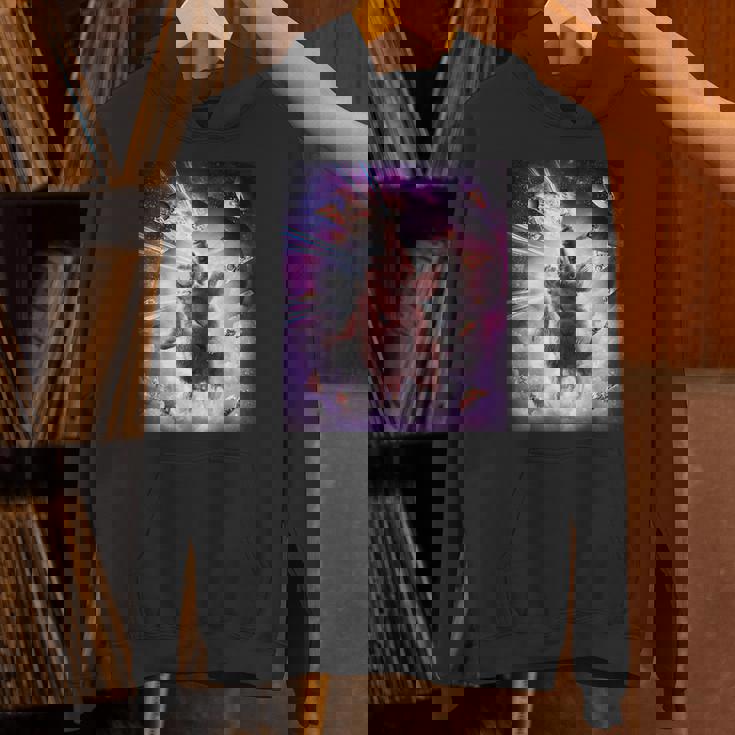 Laser Eyespace Cat ナマケモノ ラマ レインボー パーカー