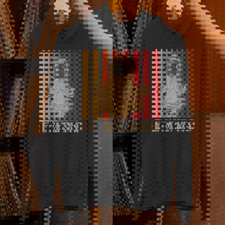 Let Thathit Go パグ ヨガ ヴィンテージデザイン パーカー