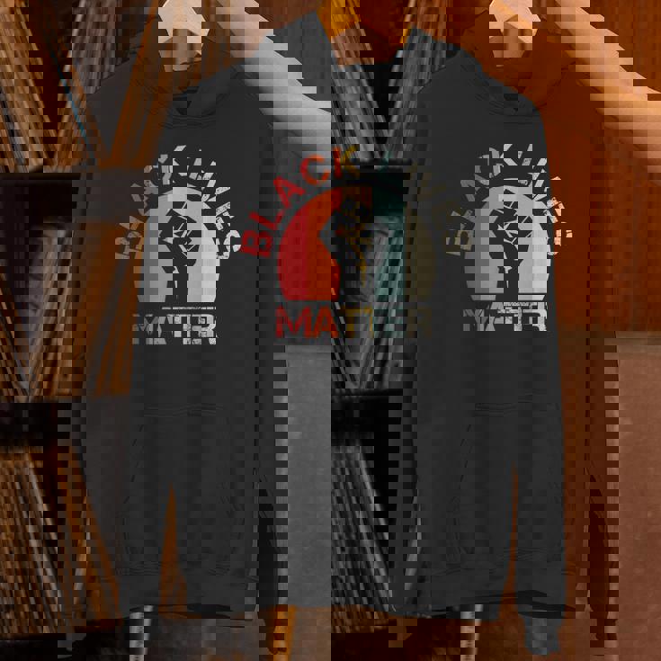 Lives Matter Raised Fist Retrointage No Racism Hoodie