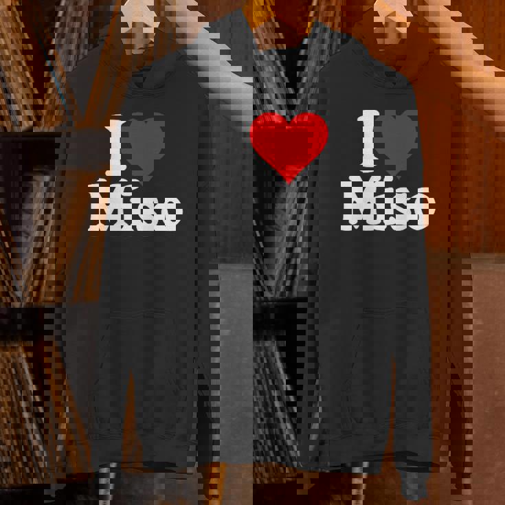 I Love Heart Miso 発酵大豆ペースト ミソスープ パーカー