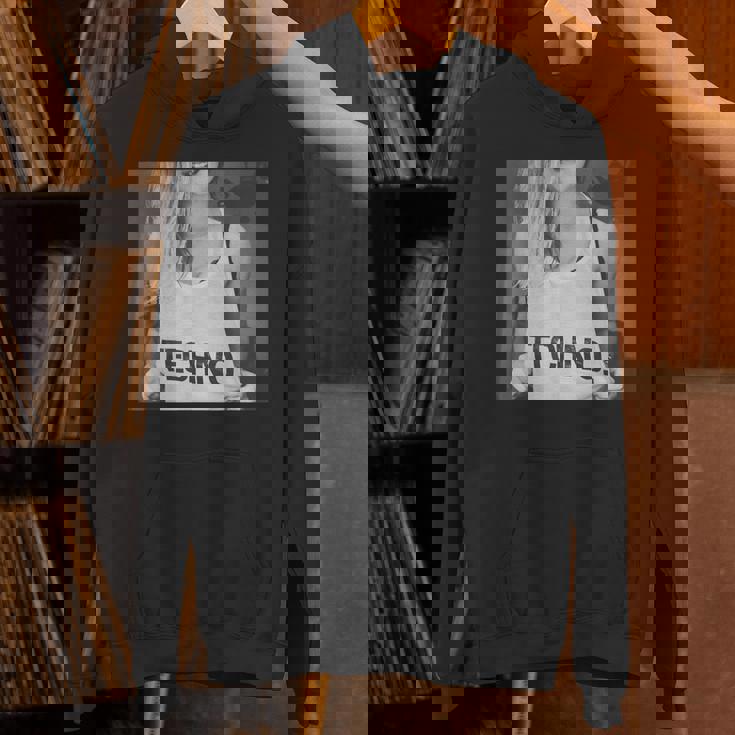 I Love Techno プリント セクシー テクノ レイブ パーティー パーカー