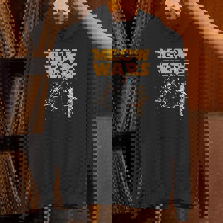 Meow Wars 猫好きのための面白いグラフィック パーカー