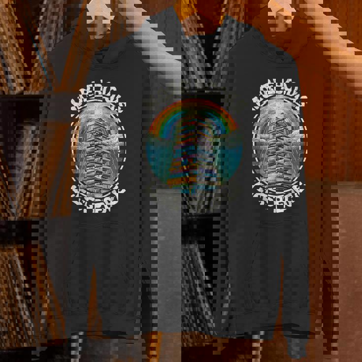 More Books Less People Book Lover Bookworm リーディングブック パーカー