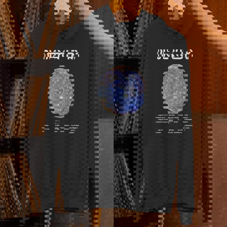 Nerdy Mercury 天文学 科学惑星 太陽系 ホワイト パーカー