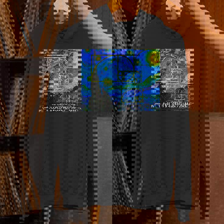 Nerdy 星月夜 フィボナッチ ゴールデン スパイラル 数学の先生 Hoodie