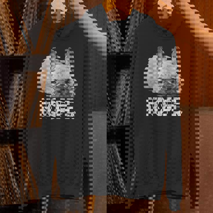 Nope Lazy French Bulldog No Dog フレンチブルドッグ パーカー