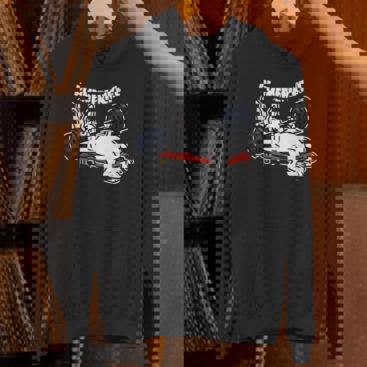 Pumppernickelラビットフィットネスベンチプレスワークアウトファニー パーカー