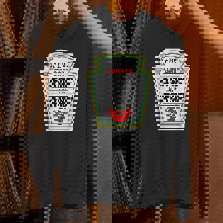 I Put Ketchup On My Ketchup トマトマスタード ハロウィンチーム 長袖tシャツ パーカー
