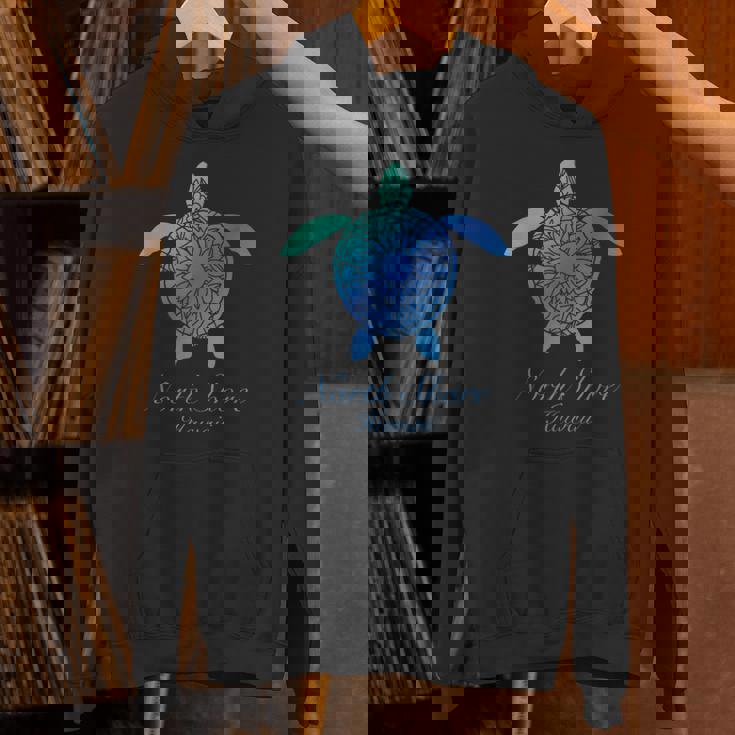 Save The Hawaii ウミガメ ハワイアン ブルー トライバル タートル ホヌ Hoodie