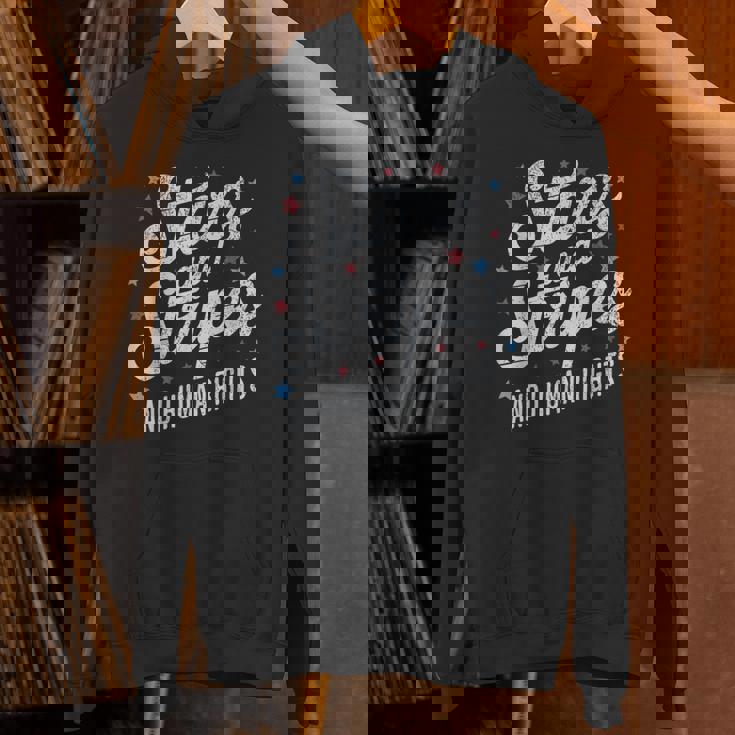 Stars Stripes And Human Rights 4Th Of July Equal Rights Hoodie