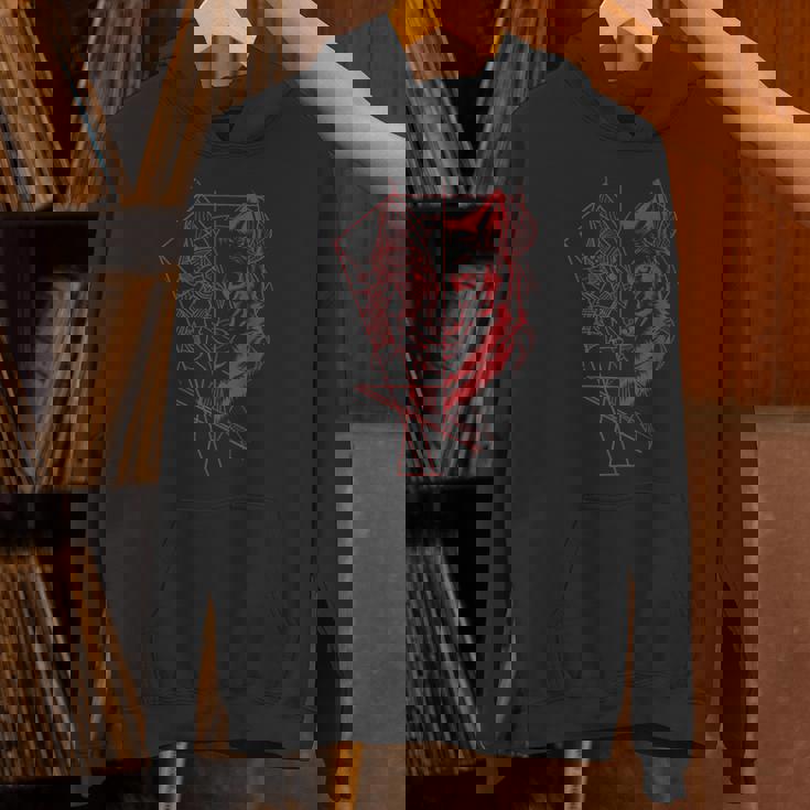 Wolf Products 幾何学模様 アウトドア オオカミ Hoodie