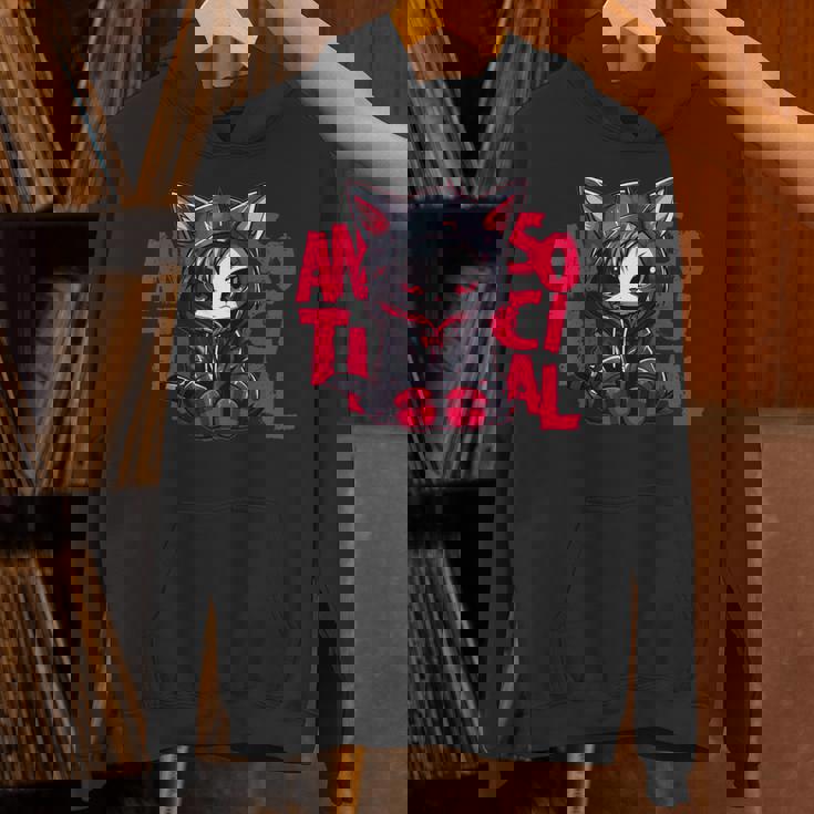 かわいい アニメ ゴシック 猫 ちび反社会的 メンヘラ グランジ パーカー