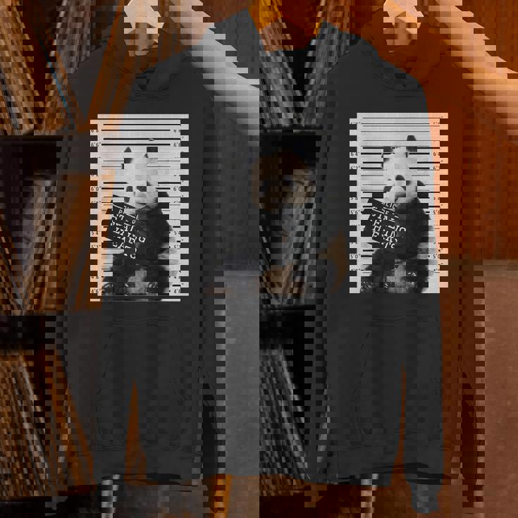 かわいいパンダの顔写真 犯罪者パンダ パーカー