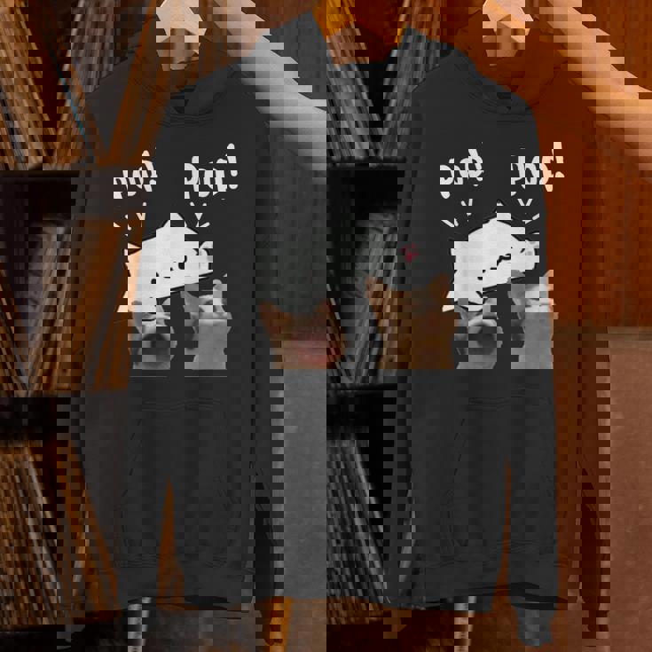 かわいいボンゴ猫遊びポップ猫ミーム パーカー