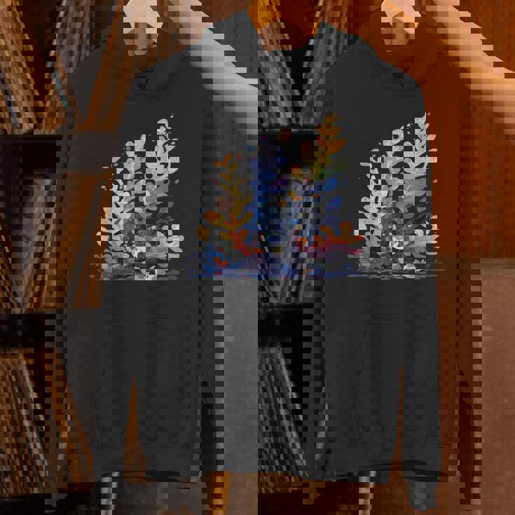 かわいい水彩 ウミウシの昆布の葉 羊 海洋の葉 ナメクジ パーカー