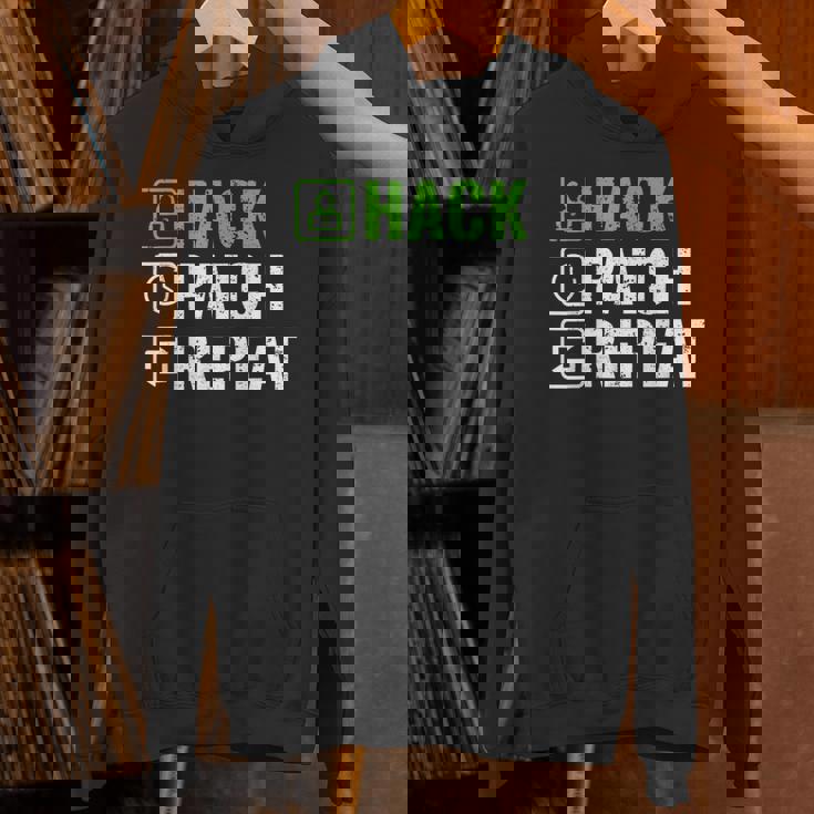 へのギフト ハック パッチ リピート エシカル ハッカー サイバーセキュリティ パーカー