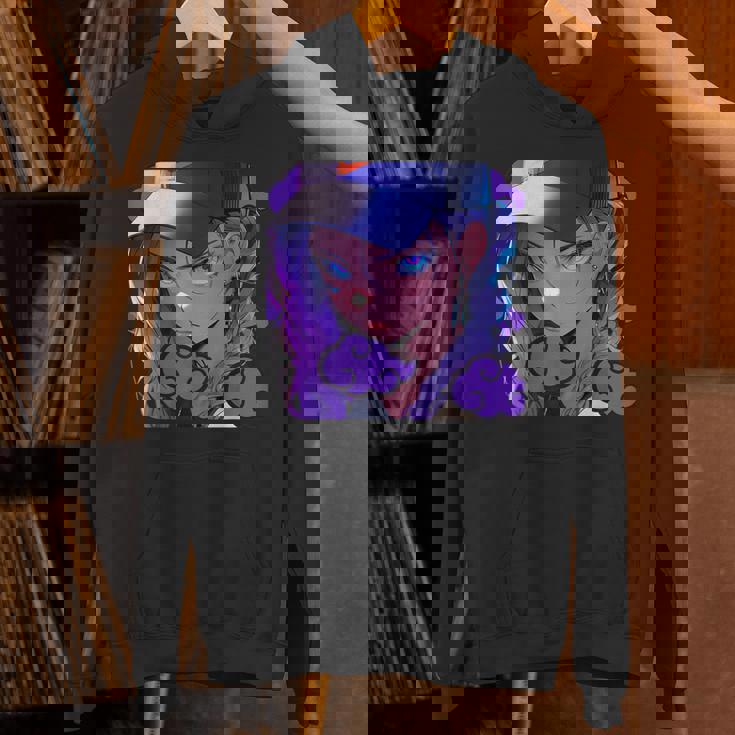 アニバエオタク美少女アニメ少女 紫髪ミステリアス パーカー