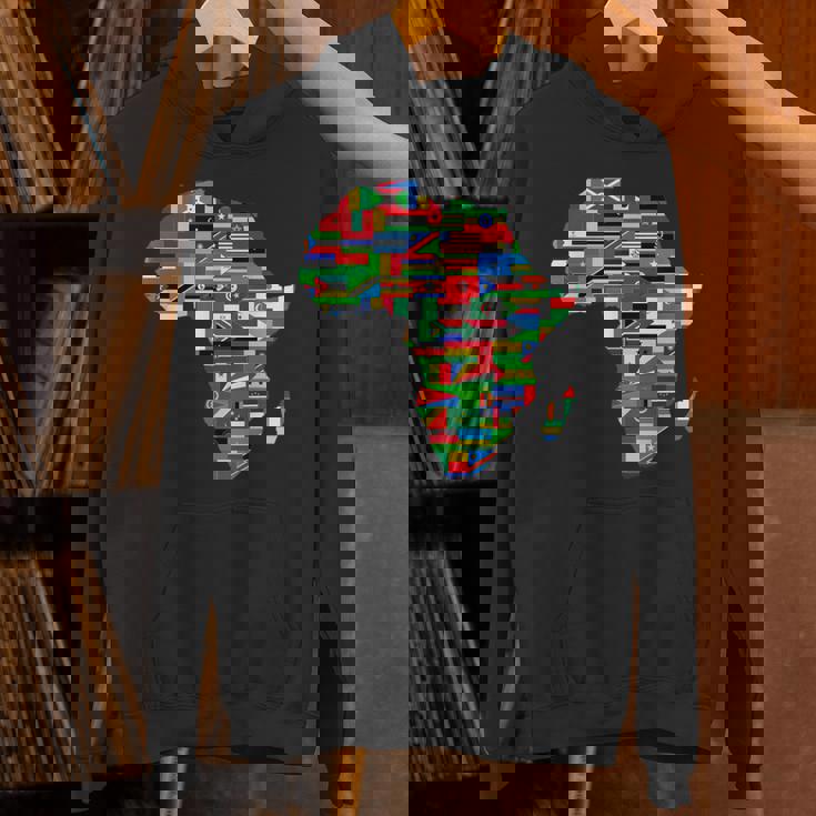 アフリカの地図-アフリカの国の旗の贈り物が付いているアフリカの地図 パーカー