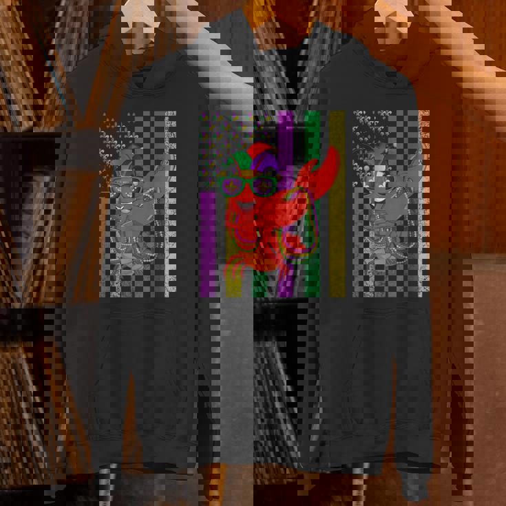 アメリカ国旗 マルディグラ ザリガニ ダビング パーカー