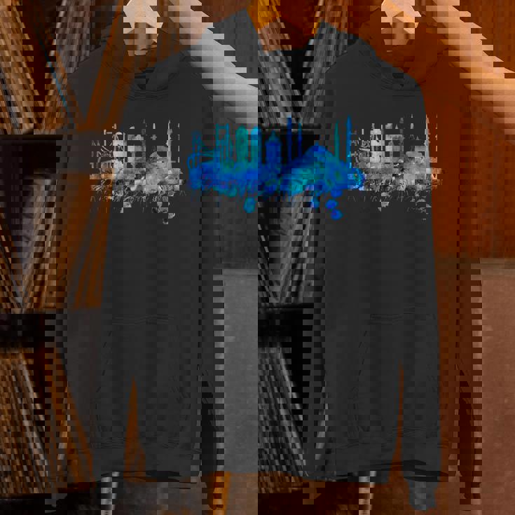 イスタンブールのスカイライン 青いモスク 青い絵 トルコ パーカー