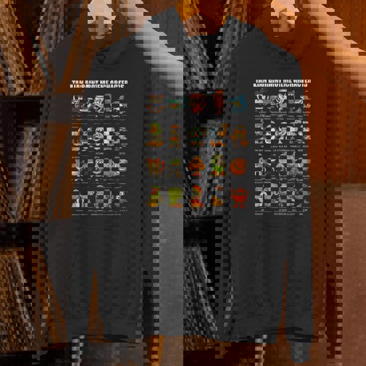 イタリア ブレイン ミーム コンピレーション キャラクター 手描き キッズ パーカー