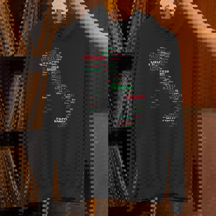 イタリア 地図 シルエット 旗 タウン ローマ 旅行 イタリア パーカー