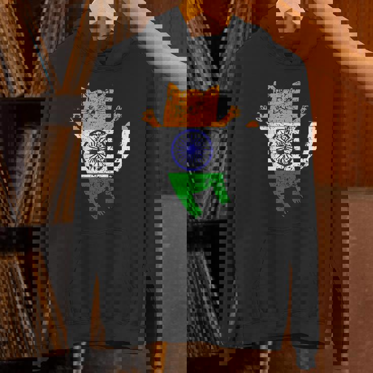 インド国旗 インド猫 パーカー