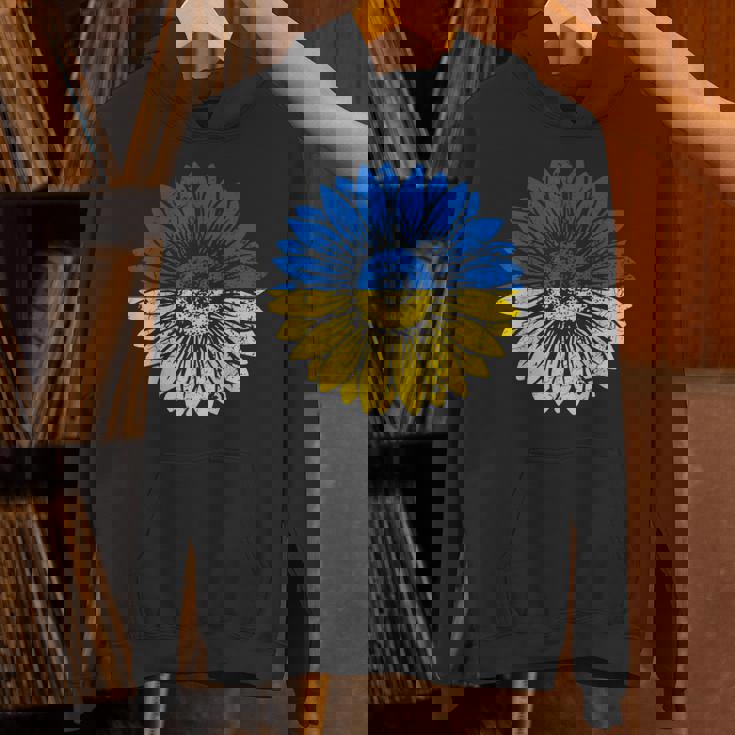 ウクライナの平和ひまわり苦しめられた青と黄色 Hoodie