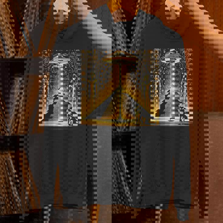 エジプトピラミッドufo猫と光エネルギー Egypt Ufo Pyramid Beam パーカー