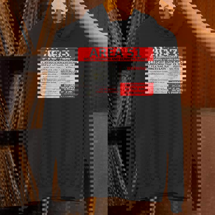 エリア51 フェイクミリタリーサイン パーカー