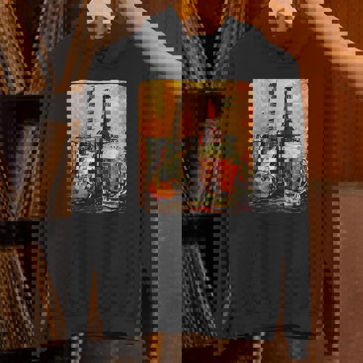 エレキギター好きのための酒とビールのロックギター パーカー