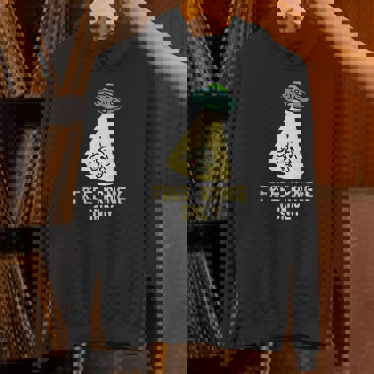 オーガニックフード 面白い Ufo エイリアン 誘拐牛 パーカー