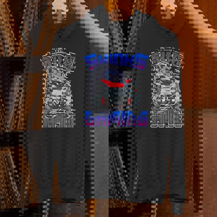 オール・アイ・ニード・イズ・アオジタトカゲとゲーム・ビデオゲーム・爬虫類 パーカー