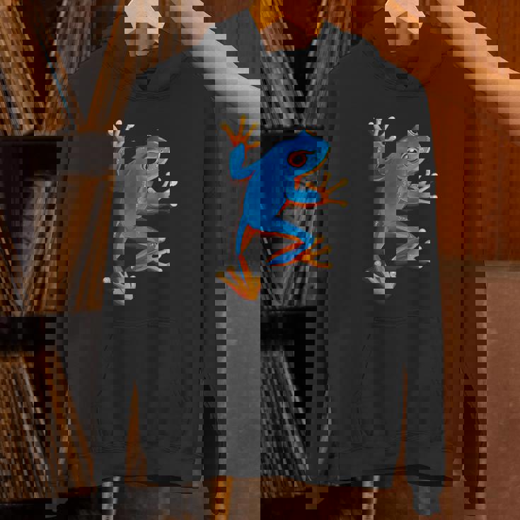 カエルの恋人-青いカエル パーカー