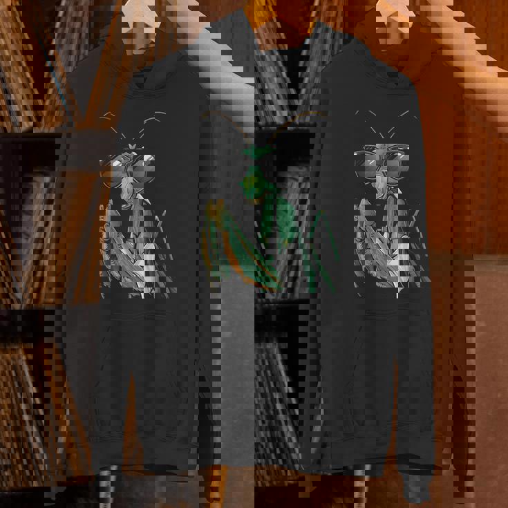 カマキリのサングラスをかぶったコスチュームファニーバグ昆虫 パーカー